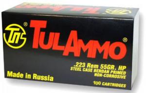 TULA .223 Remington 55GR HP 100/1000