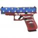 Glock 48 M.O.S. Red White and Blue Flag Skydas 9mm Pistol