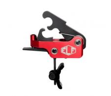 Elftmann Tactical SE, Adjustable Trigger, Curved with Black Shoe, Fits AR-15, Anodized Finish, Red SE-B-C