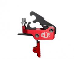 Elftmann Tactical SE Pro, FA, Adjustable Trigger, Straight  Red Shoe, Fits AR-15, Anodized Finish, Red SE-PRO-R-S-FA