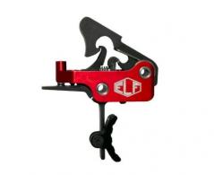 Elftmann Tactical Apex, Adjustable Trigger, Large Pin, Curved Black Shoe, Fits AR-15, Anodized Finish, Red APEX-170-B-C