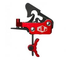 Elftmann Tactical Apex, Adjustable Trigger, Large Pin, Curved  Red Shoe, Fits AR-15, Anodized Finish, Red APEX-170-R-C
