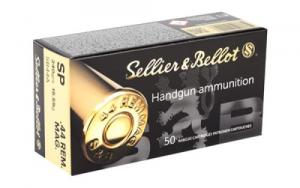 Sellier & Bellot 44 MAG 240 GR Semi-Jacketed Hollow Point  50rd box