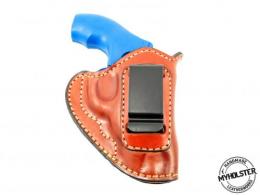 BROWN Smith & Wesson J-Frame Revolver IWB Inside the Waistband Right Hand Leather Holster - 56MYH106LP_BR