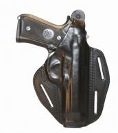 Blackhawk 420004BNR Pancake 3-Slot Brown Leather Fits Glock 19/23 Right Hand - 420004BN-R