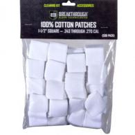 Breakthrough Clean Technologies Square Cotton Patches 1-1/2? .243 to .270 Caliber 50 Pieces - BT-CP-S-1-1/2\\\"-50