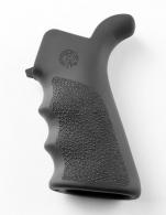 Hogue AR-15 Rubber Beavertail Grip Gray w/ Finger Grooves