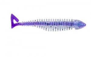 Matzuo Gaikotsu Ribbed Smelt Curl Tail 4" 8pk Purple - MTZGKCT4.0PRLPRPL