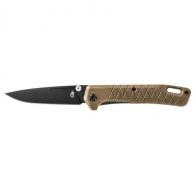 Gerber Zilch Plain Edge Folding Knife Coyote Brown Blister
