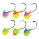 Northland Sting'n Fire-Ball Jig 1/2 Oz, #3/0 Hk Assorted Two Tone 6/Cd - FB6-6-99T