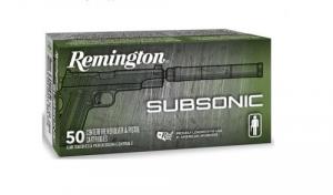 Remington Subsonic Silencer Ammo 9mm 147gr MC 50/bx (50 rounds per box) - REMRSS9MM9