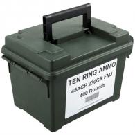 Ten Ring Ammo Can 45 ACP 230gr FMJ 400/Can (400 rounds per box)