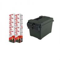 SUPER EXTRA HIGH VELOCITY 22 LONG RIFLE RIMFIRE AMMO W/ AMMO CAN - 22RF CAN