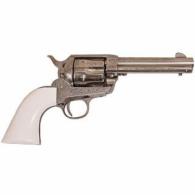 Cimarron Frontier Nickel/Ivory 4.75" 45 Long Colt Revolver