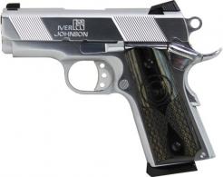 Iver Johnson Arms THRASHERCHR9 1911 Thrasher Officer 70 Series 9mm Luger 3.13 8+1 Chrome Black Wood Grip Novak LoMount Rear Sig