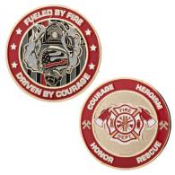 Thin Blue Line Firefighter's Thin Red Line Challenge Coin - COIN-TRL-FIRE-FUELED