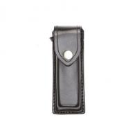Aker Leather Single Black Plain Magazine Pouch with Chrome Studs Size 1 - A511-BP-1-CH