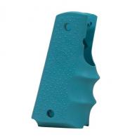 Hogue Colt Government Rubber Grip with Finger Grooves, Aqua - 45004