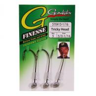 Gamakatsu G-Finesse Trickyhead Shakey Head 3/0 Hook Size, 1/16 oz, NS Black, Package of 3 - 370413-1/16
