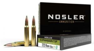 Main product image for Nosler Expansion Tip Rifle Ammunition 223 Rem. 55 gr. ET SP 20 rd.