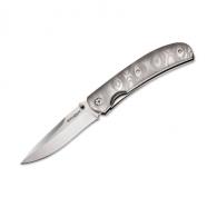 Magnum Festive Fldg Knife-3.5in Blade-Stainless Steel Hndl - 01GL140