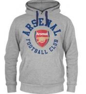 Arsenal XX-Large Gray Cotton-Poly Relaxed Fit Graphic Pullover Hoodie