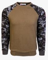 Arsenal Medium Khaki / Black Camo Cotton-Poly Standard Fit Pullover Sweater