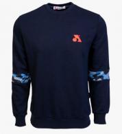 Arsenal Medium Blue Cotton-Poly Standard Fit Flex Pullover Sweater