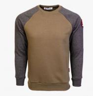 Arsenal Medium Grey / Khaki Cotton-Poly Standard Fit Icon Pullover Sweater