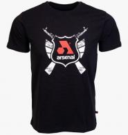 Arsenal X-Large Black Cotton Relaxed Fit Classic T-Shirt - ARS-T2-BK-XL
