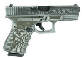 Glock G19 Gen3 9mm Compact 4" Austria-Patriot Gray Live or Die 15+1 - PI19502PATRIOT