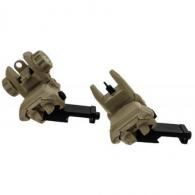 Tacfire AR-15 45 Degree/Low Profile Pop Up Sights - Tan - IS008T-45