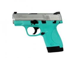 M&P Shield 1.0 9mm Thumb Safety Silver/Robin?s Egg Blue CA Compliant