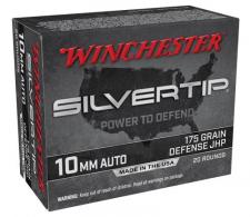 W 10mm 175gr. Silver Tip Hollow Point       20/Box