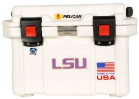 Pelican ProGear Progear Cooler 20 Qt Elite White w/LSU logo - CC1932120QWH