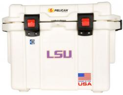 Pelican ProGear Progear Cooler 35 Qt Elite White w/LSU logo - CC1932135QWH