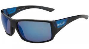 Bolle Tigersnake Sporting Glasses Shiny Black/Matte Blue Frame Blue Mirro - 11928