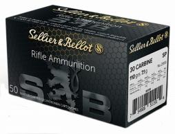 Sellier & Bellot Soft Point 30 Carbine ammo 110gr 50rd box - SB30B