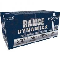 Fiocchi Full Metal Jacket 300 AAC Blackout Ammo 150gr fmj  50 Round Box - 300BLKC
