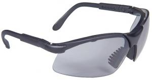 Radians Revelation Glasses 99.9% UV Rated, Anti-Fog Smoke Gray Lens with Black Frame, Adjustable Temple Sleeves & Soft