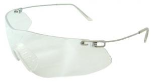 Radians Clay Pro Shooting Glasses 99.9% UV Rated Wraparound Clear Lens with Silver Frame, Metal Temple Sleeves & Soft R - CP5710CS