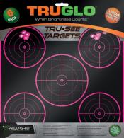 Truglo Tru-See Splatter 5-Bullseye Pink 6 Pack