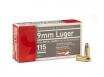 Ammo Inc. Target and Range Handgun Ammunition 9mm Luger 115 gr FMJ 1128 fps 50/ct