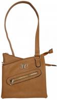 Bulldog BDP032 Cross Body Purse w/Holster Tan Leather for Small Autos & Revolvers Ambidextrous Hand - BDP032