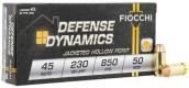 Fiocchi .45 ACP 200 Grain Jacketed Hollow Point
